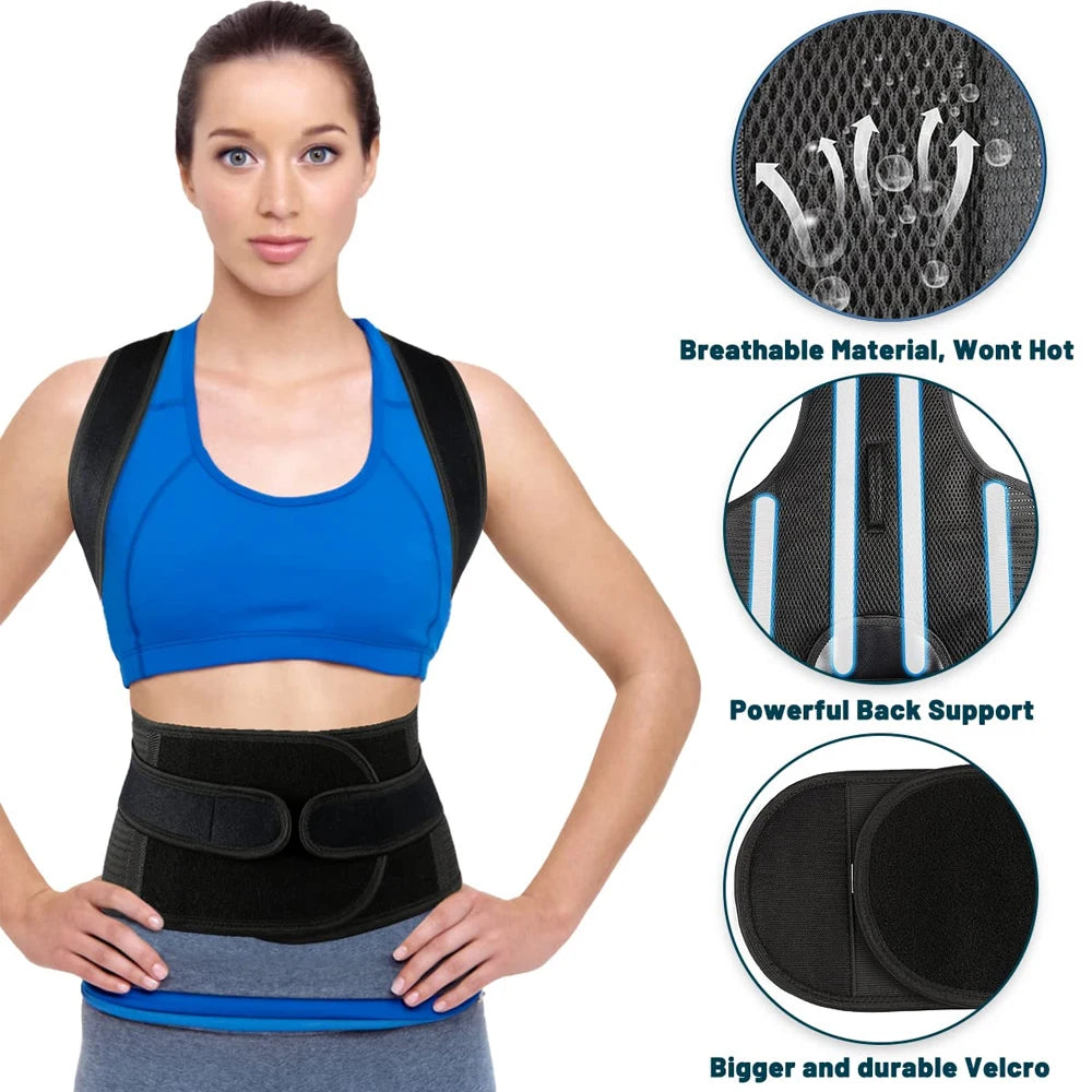 FlexRelief™ 
Back Brace Posture Corrector for Women & Men,Back Straightener, Scoliosis and Hunchback Correction,Adjustable Posture Trainer